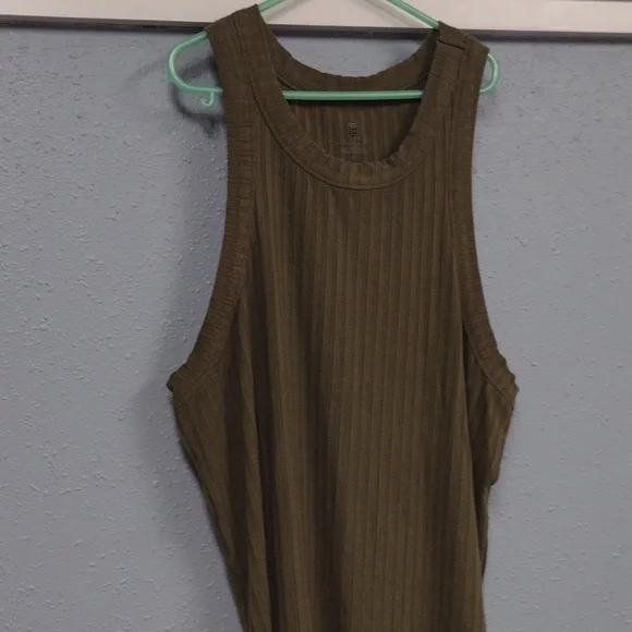 FP Movement by Free People Green Ribbed Fitted Tank Top - Picture 4 of 6